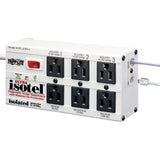 Tripp Lite Isobar Surge Protector Metal RJ11 6 Outlet 6' Cord 3330 Joules - 6 x NEMA 5-15R - 1440 VA - 3330 J - 120 V AC Input - 120 V AC Output - ISOTEL6ULTRA