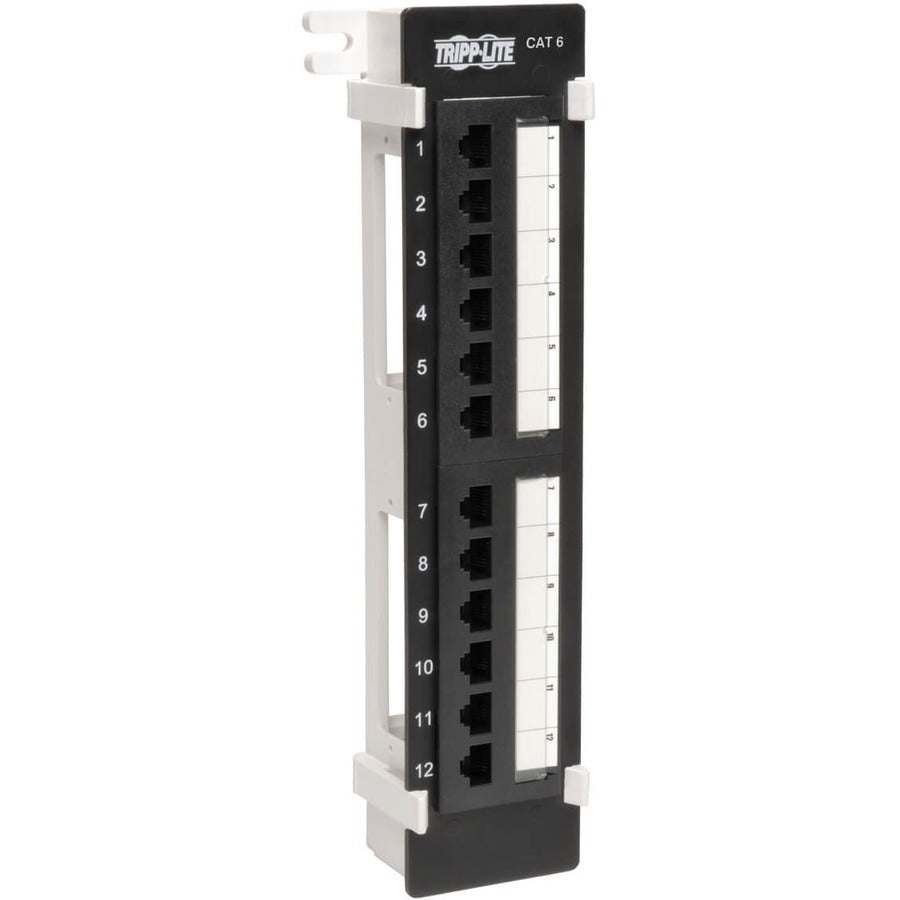 Tripp Lite 12-Port Cat6 Wall Mount Vertical 110 Patch Panel RJ45 TAA GSA - 12 x RJ-45 - N250-012