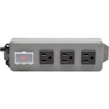 Tripp Lite Waber Power Strip Metal 5-15R 3 Outlet 5-15P 6' Cord - NEMA 5-15P - 3 NEMA 5-15R - 6ft - 3SP