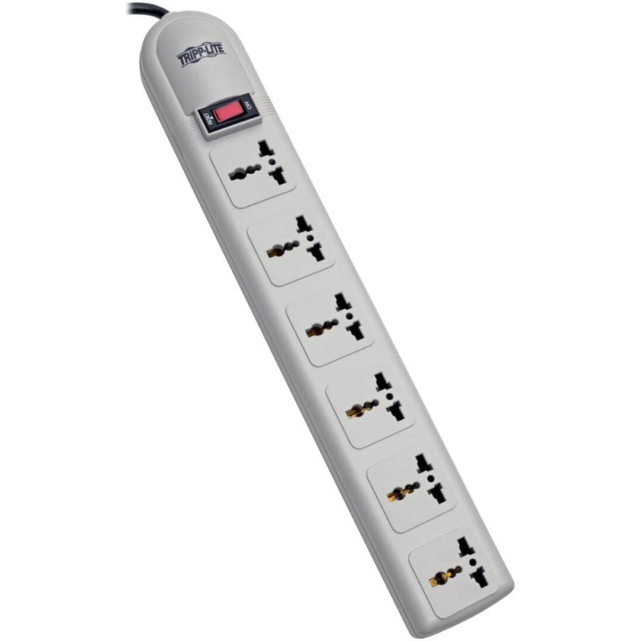 Tripp Lite International Surge Protector Power Strip 230V 6 Univeral Outlet - Receptacles: 6 - 750J - SUPER6OMNIB