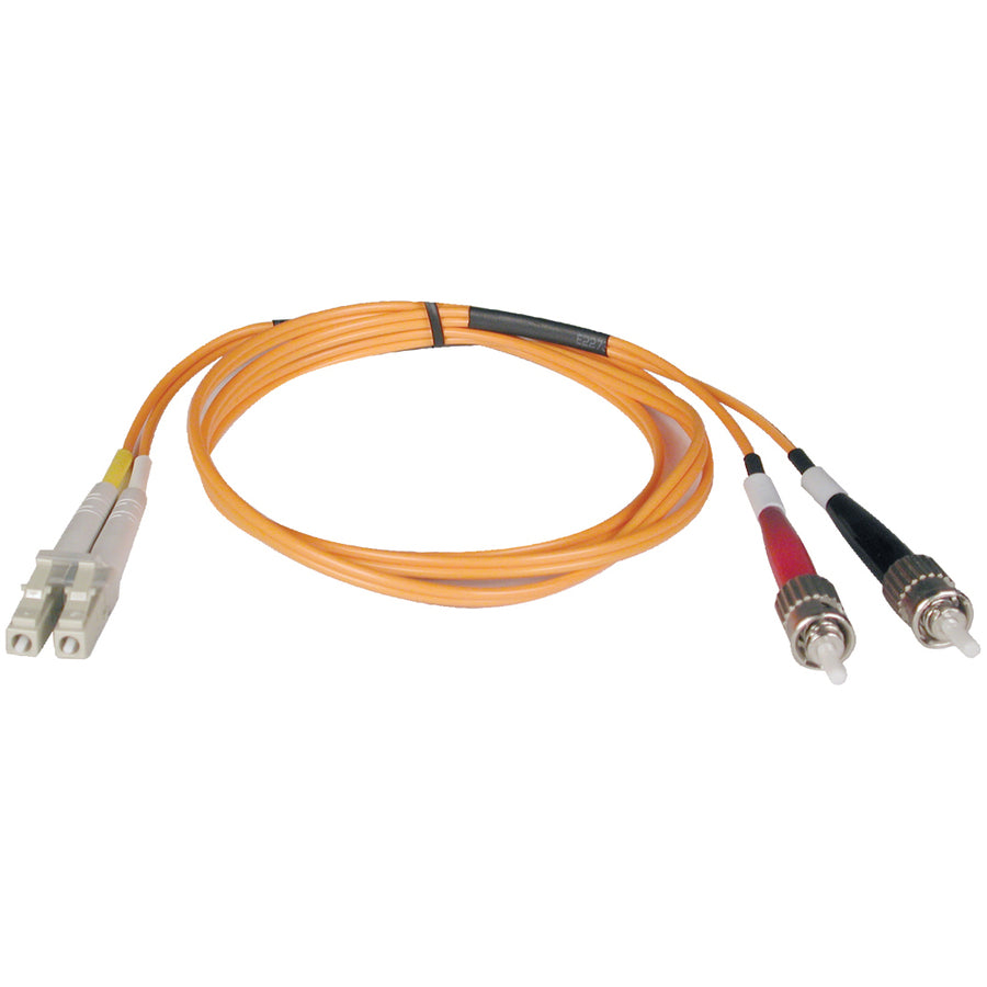 Tripp Lite 8M Duplex Multimode 62.5/125 Fiber Optic Patch Cable LC/ST 26' 26ft 8 Meter - ST Male - LC Male - 26.25ft - Orange - N318-08M