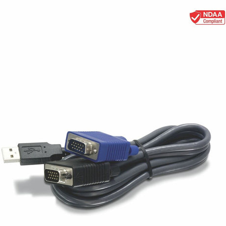 TRENDnet 2-in-1 USB VGA KVM Cable, 1.83m (6 Feet), VGA-SVGA HDB 15-Pin Male to Male, USB 1.1 Type A, Connect Computers with VGA And USB Ports, USB Keyboard-Mouse Cable & Monitor Cable, Black, TK-CU06 ...  - TK-CU06 - eCommerce Business Prime