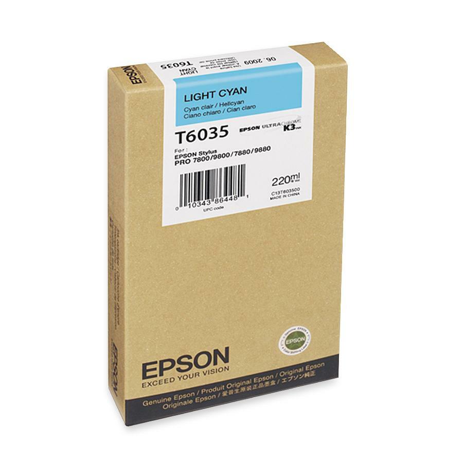 Epson Original Ink Cartridge - Inkjet - Light Cyan - 1 Each - T603500
