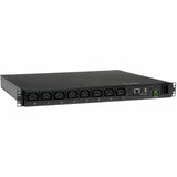 Tripp Lite PDU Switched 200V - 240V 15A C13 8 Outlet C14 Horizontal 1URM TAA - 8 x IEC 320 EN 60320 C13 - 1U Rack-mountable - PDUMH15HVNET