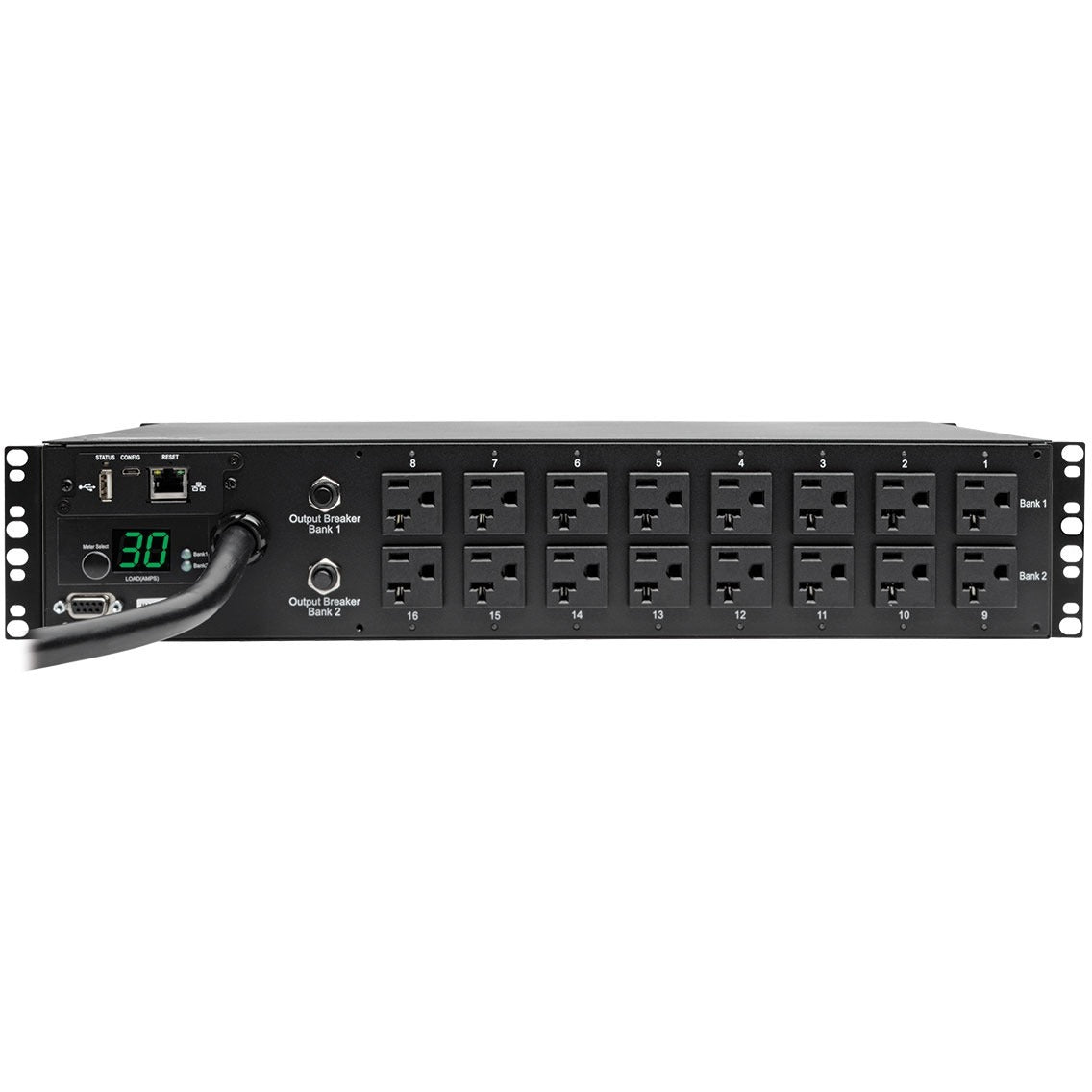 Tripp Lite PDU Switched 120V 30A 5-15/20R 16 Outlet 2URM -Special Price - 16 x NEMA 5-20R - 2U Rack-mountable - PDUMH30NET
