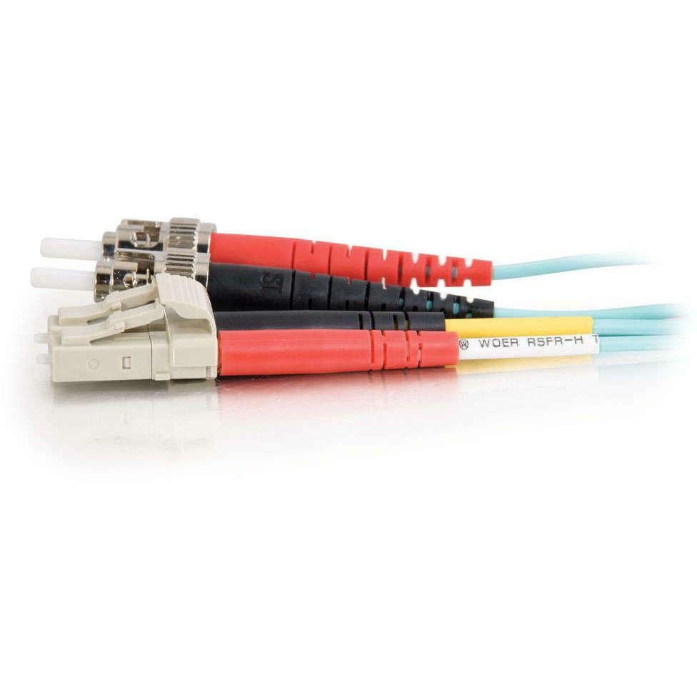 C2G 3m LC-ST 10Gb 50/125 Duplex Multimode OM3 Fiber Cable - Aqua - 10ft - 3m LC-ST 10Gb 50/125 Duplex Multimode OM3 Fiber Cable - Aqua - 10ft - 36123