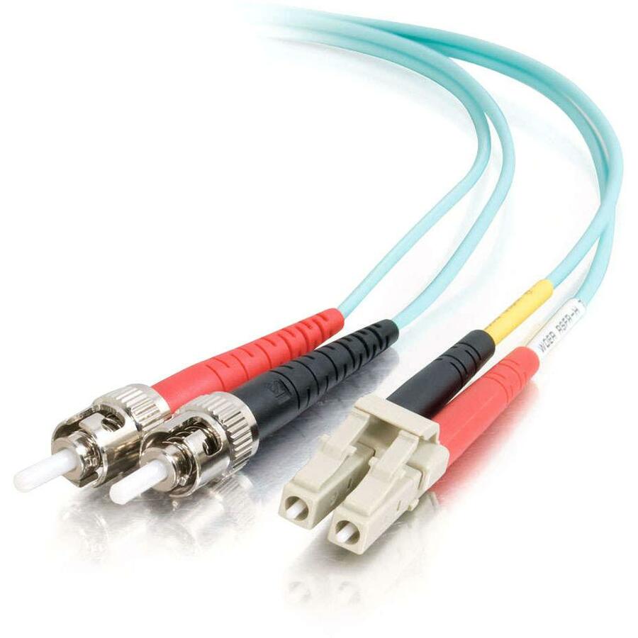 C2G 3m LC-ST 10Gb 50/125 Duplex Multimode OM3 Fiber Cable - Aqua - 10ft - 3m LC-ST 10Gb 50/125 Duplex Multimode OM3 Fiber Cable - Aqua - 10ft - 36123