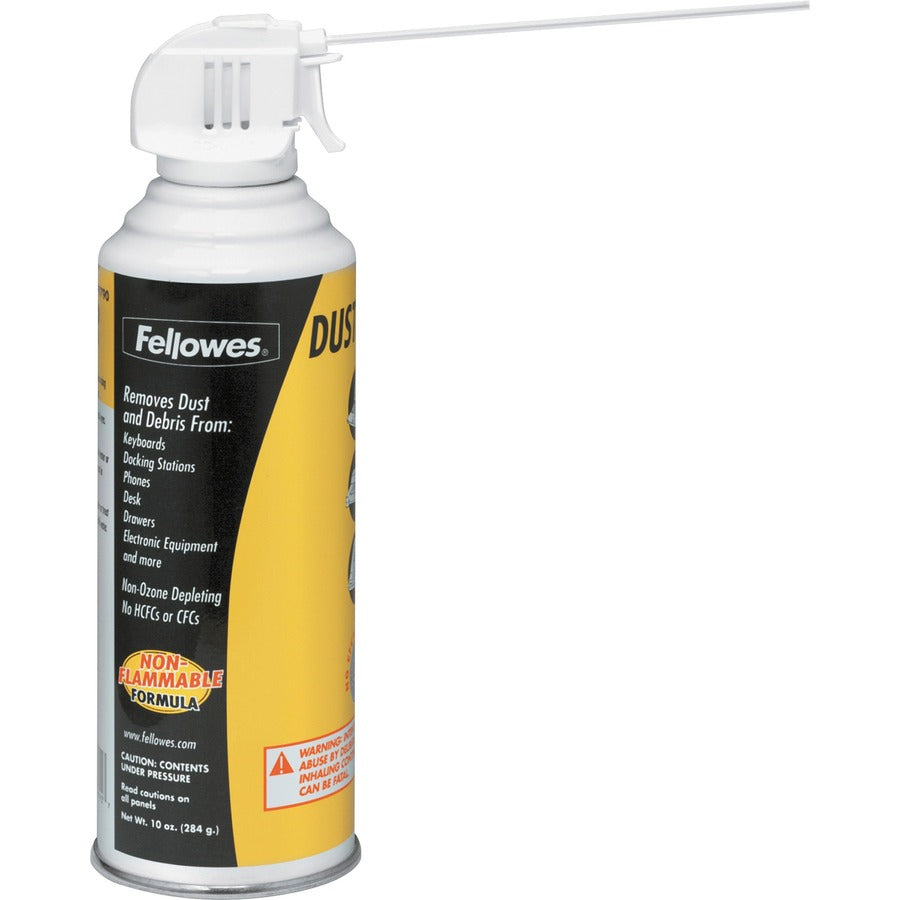 Fellowes Pressurized Duster - For Keyboard - 10 fl oz - Ozone-safe, Non-flammable, Moisture-free, Oil-free, Residue-free, CFC-free, HFC-free - 1 Each - White - 99790