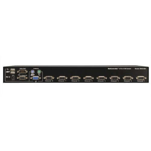 Tripp Lite Rackmount KVM Switch 8-Port / USB / PS2 w/ On Screen Display 1U - 8 x 1 - 8 x HD-15 - 1U - Rack-mountable - B042-008