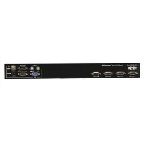 Tripp Lite Rackmount KVM Switch 4-Port / USB / PS2 w/ On-Screen Display 1U - 4 x 11U - Rack-mountable - B042-004