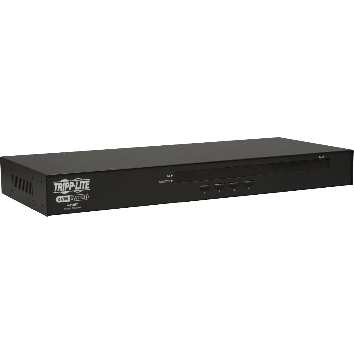 Tripp Lite Rackmount KVM Switch 4-Port / USB / PS2 w/ On-Screen Display 1U - 4 x 11U - Rack-mountable - B042-004