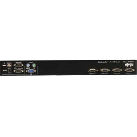 Tripp Lite Rackmount KVM Switch 4-Port / USB / PS2 w/ On-Screen Display 1U - 4 x 11U - Rack-mountable - B042-004
