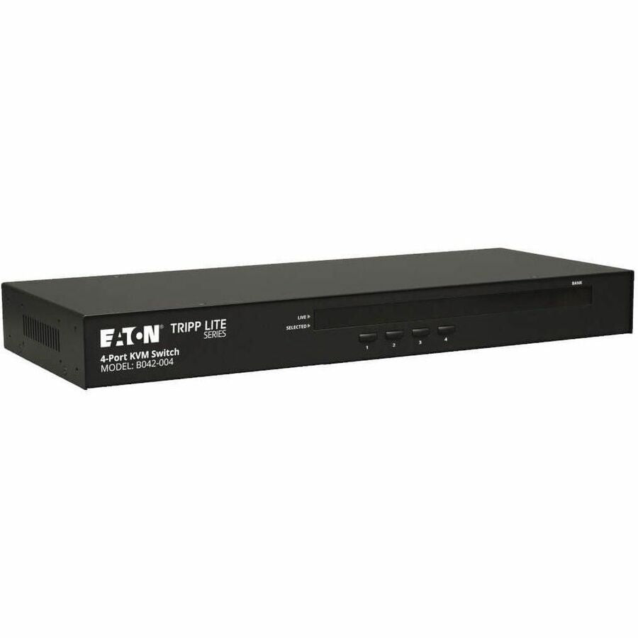 Tripp Lite Rackmount KVM Switch 4-Port / USB / PS2 w/ On-Screen Display 1U - 4 x 11U - Rack-mountable - B042-004
