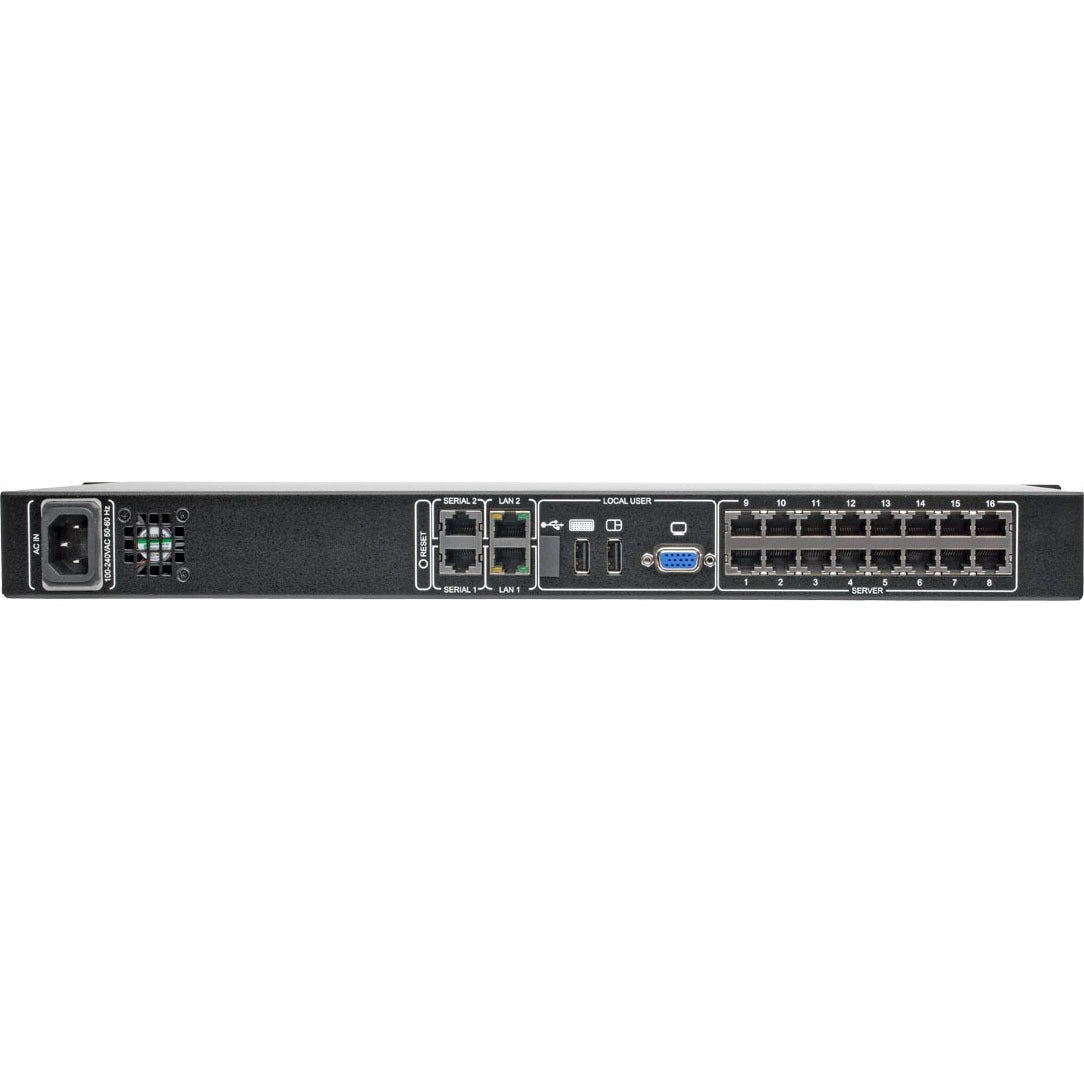 Tripp Lite KVM Switch 16-Port Compact Rackmount Cat5 IP Virtual Media 1U - 16 x 11U - Rack-mountable - B072-016-1-IP