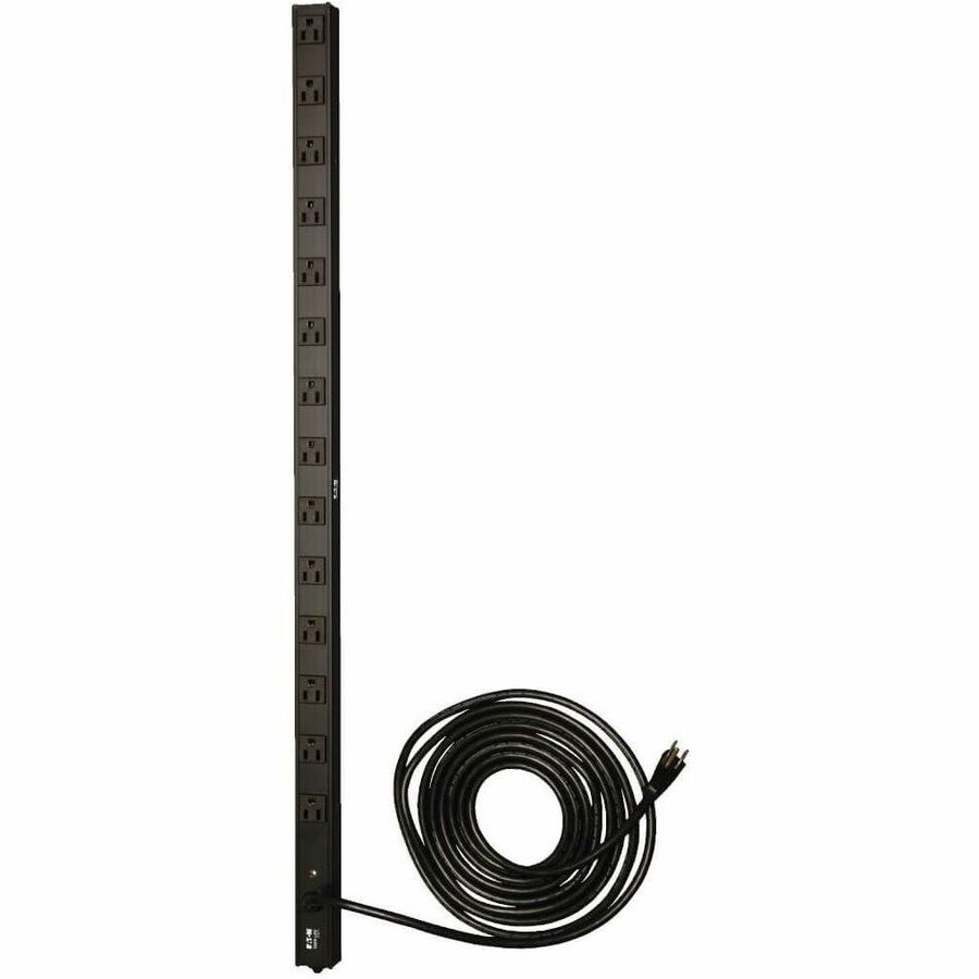 Tripp Lite PDU Basic 120V 15A 5-15R 14 Outlet 5-15P Vertical 0URM - 14 x NEMA 5-15R - 1800VA - Zero U Vertical Rackmount - PDUV15