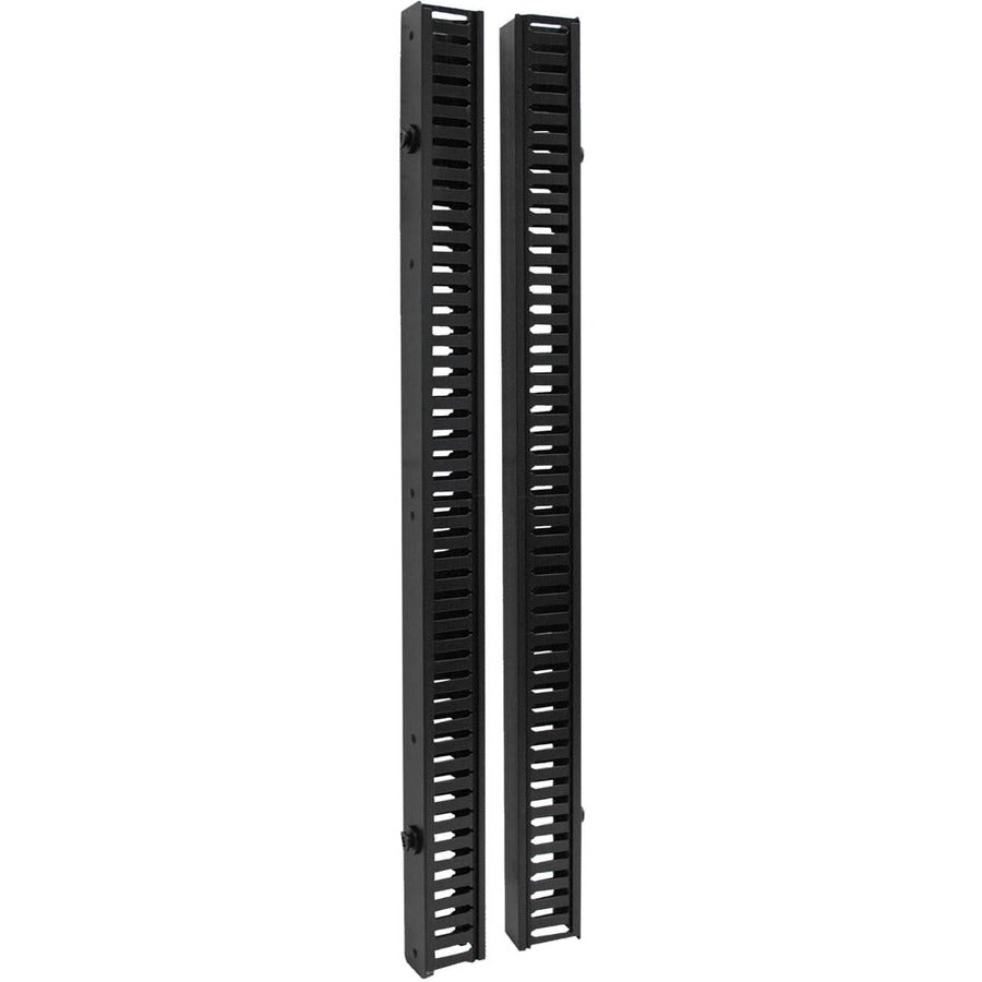 Tripp Lite Rack Enclosure 6' Vertical Cable Manager Double Finger Duct - Cable Panel - Black - SRCABLEDUCTVRT