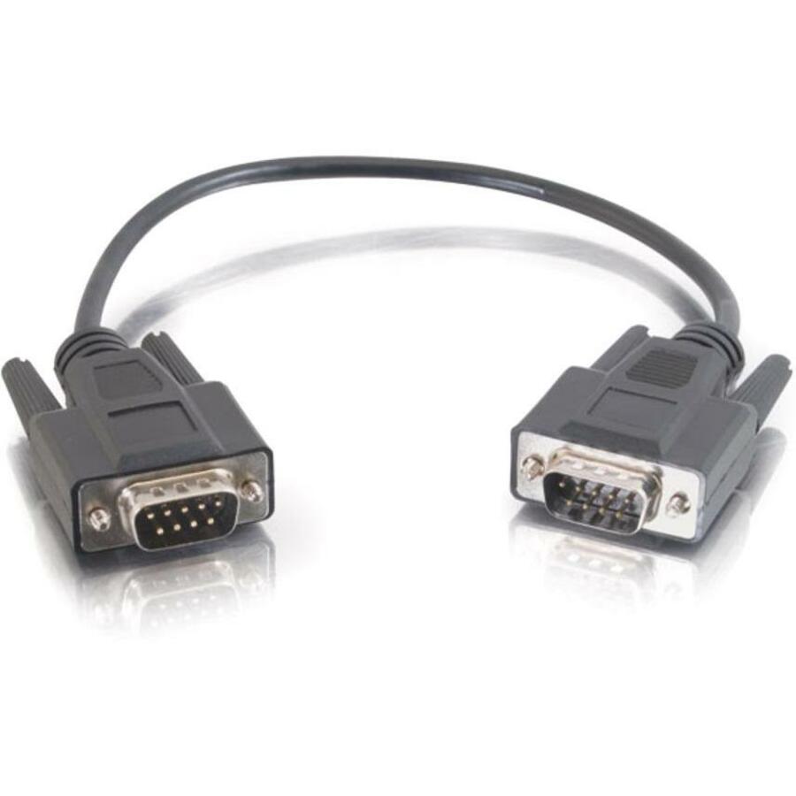 C2G 3ft DB9 M/M Cable - Black - DB-9 Male Serial - DB-9 Male Serial - 3ft - Black - 25220