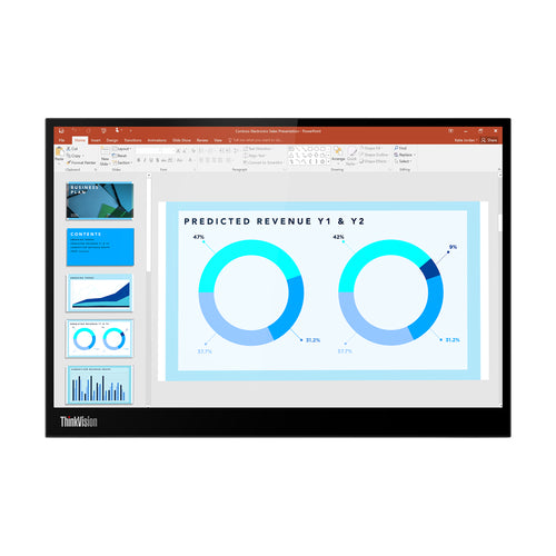 Lenovo ThinkVision M14d 35.6 cm (14") 2240 x 1400 pixels 2.2K LED Black - 63AAUAR6US