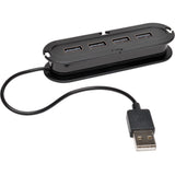Tripp Lite 4-Port USB 2.0 Mobile Hi-Speed Ultra-Mini Hub w/ Power Adapter - USB - External - 4 USB Port(s) - U222-004-R