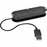Tripp Lite 4-Port USB 2.0 Mobile Hi-Speed Ultra-Mini Hub w/ Power Adapter - USB - External - 4 USB Port(s) - U222-004-R