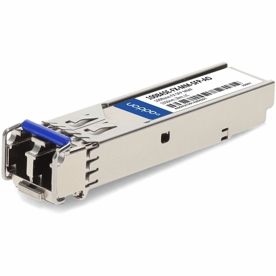 AddOn HP 100BASE-FX-MM-SFP Compatible TAA Compliant 100Base-FX SFP Transceiver (MMF, 1310nm, 2km, LC) - 100% compatible and guaranteed to work - 100BASE-FX-MM-SFP-AO