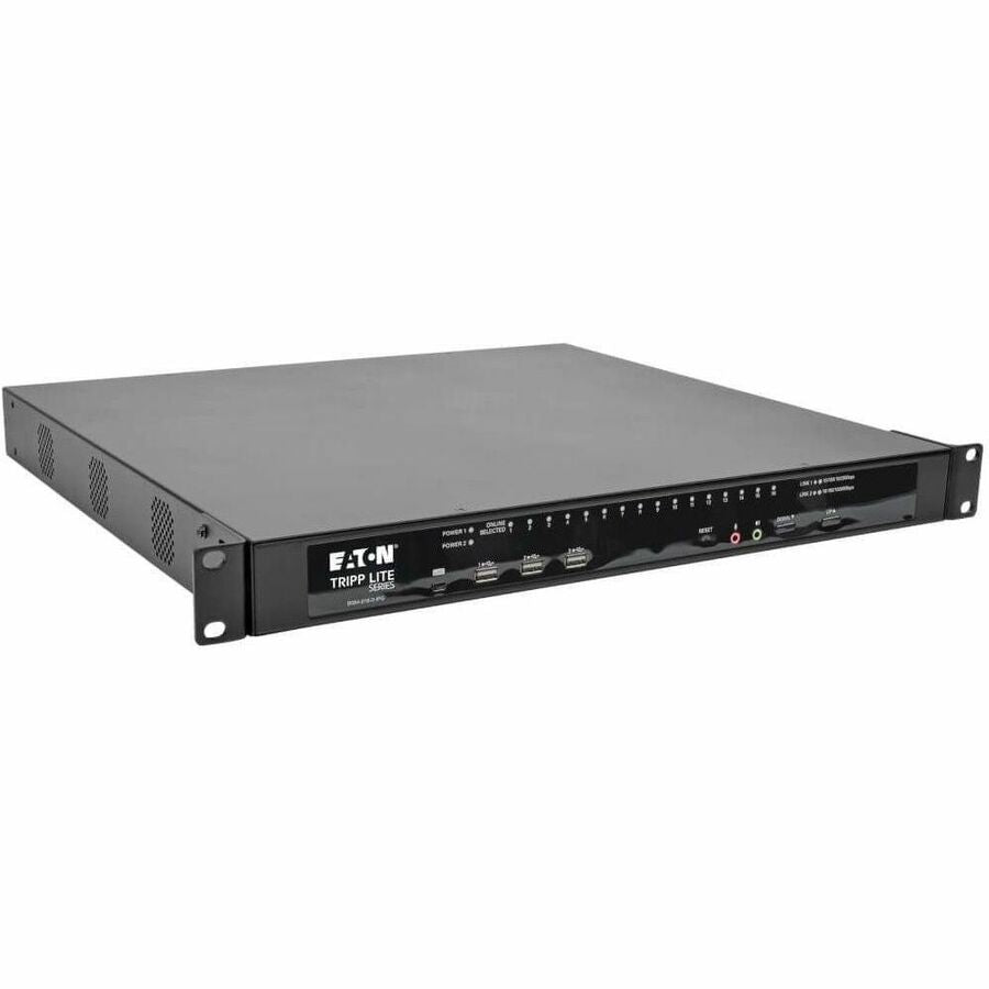 Tripp Lite 16-Port KVM Switch Cat5 Over IP 1 Local 2 Remote User 1U TAA GSA - 16 Computer(s) - 1 Local User(s) - 2 Remote User(s) - UXGA - 1600 x 1200 - 16 x Network (RJ-45) - 2 x PS/2 Port - 2 x USB ...  - B064-016-02-IPG