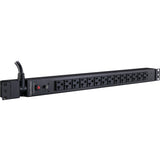 CyberPower PDU20BVT14F 100 - 125 VAC 20A Basic PDU - 14 Outlets, 10 ft, NEMA L5-20P, Vertical, 0U, Lifetime Warranty - PDU20BVT14F