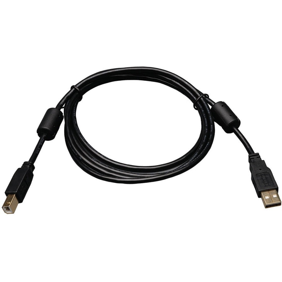 Tripp Lite 6ft USB 2.0 Hi-Speed A/B Device Cable Ferrite Chokes M/M 6' - Type A Male USB - Type B Male USB - 6ft - Black - U023-006