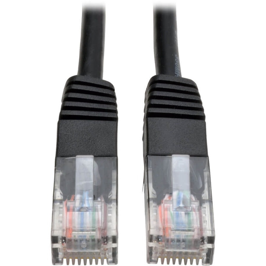Tripp Lite 4ft Cat5e / Cat5 350MHz Molded Patch Cable RJ45 M/M Black 4' - Category 5e - 4ft - RJ-45 Male Network - 1 x RJ-45 Male - Black - N002-004-BK