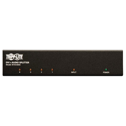 Tripp Lite 4-Port DVI Single Link Video / Audio Splitter / Booster DVIF/2xF - 1920 x 1200 - WUXGA - 1 x 44 x DVI Out - TAA Compliant - B116-004A