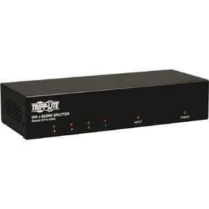 Tripp Lite 4-Port DVI Single Link Video / Audio Splitter / Booster DVIF/2xF - 1920 x 1200 - WUXGA - 1 x 44 x DVI Out - TAA Compliant - B116-004A