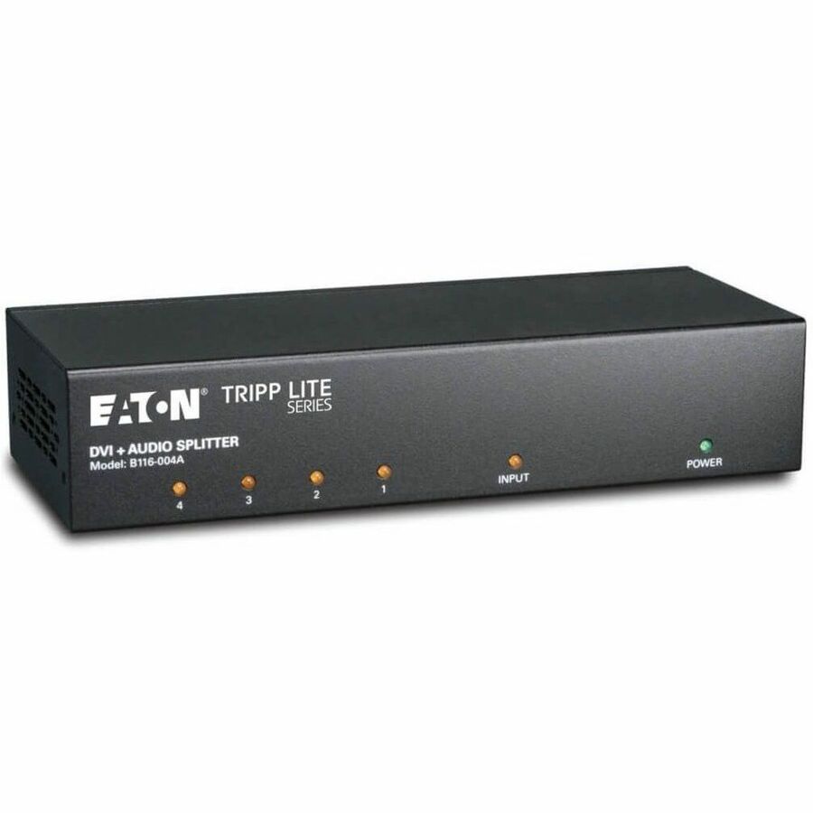 Tripp Lite 4-Port DVI Single Link Video / Audio Splitter / Booster DVIF/2xF - 1920 x 1200 - WUXGA - 1 x 44 x DVI Out - TAA Compliant - B116-004A