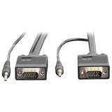 Tripp Lite VGA Coax Monitor Cable with audio, High Resolution cable with RGB coax - (HD15 and 3.5mm M/M) 6-ft. - P504-006