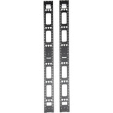 Tripp Lite 42U Rack Enclosure Server Cabinet Vertical Cable Management Bars - Cable Mount - 2 Pack - 42U Rack Height - SRVRTBAR