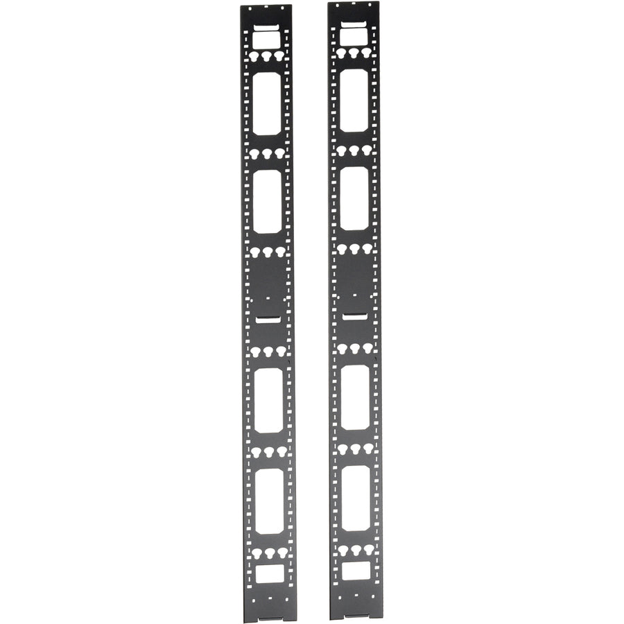 Tripp Lite 42U Rack Enclosure Server Cabinet Vertical Cable Management Bars - Cable Mount - 2 Pack - 42U Rack Height - SRVRTBAR