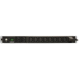 Tripp Lite PDU Metered 200V - 240V 20A 8 C13; 2 C19 C20 Horizontal 1URM - 1UHorizontal Rackmount - PDUMH20HV