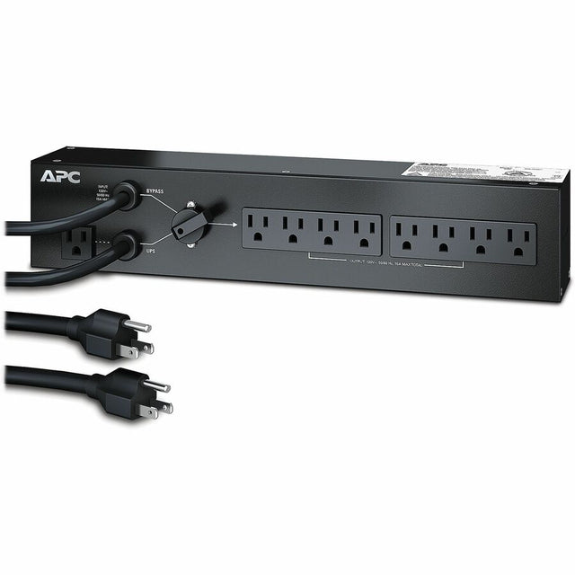 APC by Schneider Electric 8-Outlets 1.5kVA PDU - NEMA 5-15P - 8 x NEMA 5-15R - 120 V AC - 1500 W - Rack-mountable - SBP1500RM APC