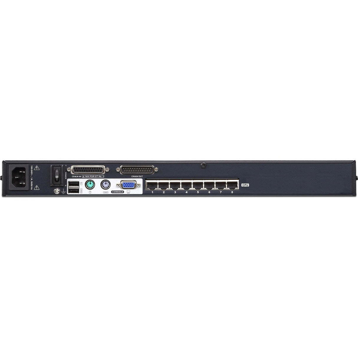 ATEN KH1508A KVM Extender - 8 Computer(s) - UXGA - 1600 x 1200 Maximum Video Resolution - 8 x Network (RJ-45) - 2 x PS/2 Port - 1 x VGA - 110 V AC, 220 V AC Input Voltage - Rack-mountable - 1U - KH1508A