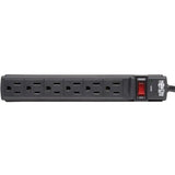 Tripp Lite Surge Protector Power Strip 6 Outlet 6' Cord 360 Joules Black - 6 x NEMA 5-15R - 1875 VA - 360 J - 125 V AC Input - 125 V AC Output - TLP6B