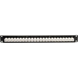 Tripp Lite 24-Port Cat6 Cat5e Patch Panel Low Profile Feed Through Rackmount RJ45 1U TAA - 24 x RJ-45 - N250-024-LP