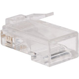 Tripp Lite RJ45 for Flat Solid / Standard Conductor 4-Pair Cat5e Cat5 Cable 100 Pack - 100 Pack - 1 x RJ-45 Network Male - N030-100-FL