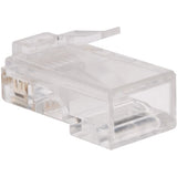 Tripp Lite RJ45 for Flat Solid / Standard Conductor 4-Pair Cat5e Cat5 Cable 100 Pack - 100 Pack - 1 x RJ-45 Network Male - N030-100-FL