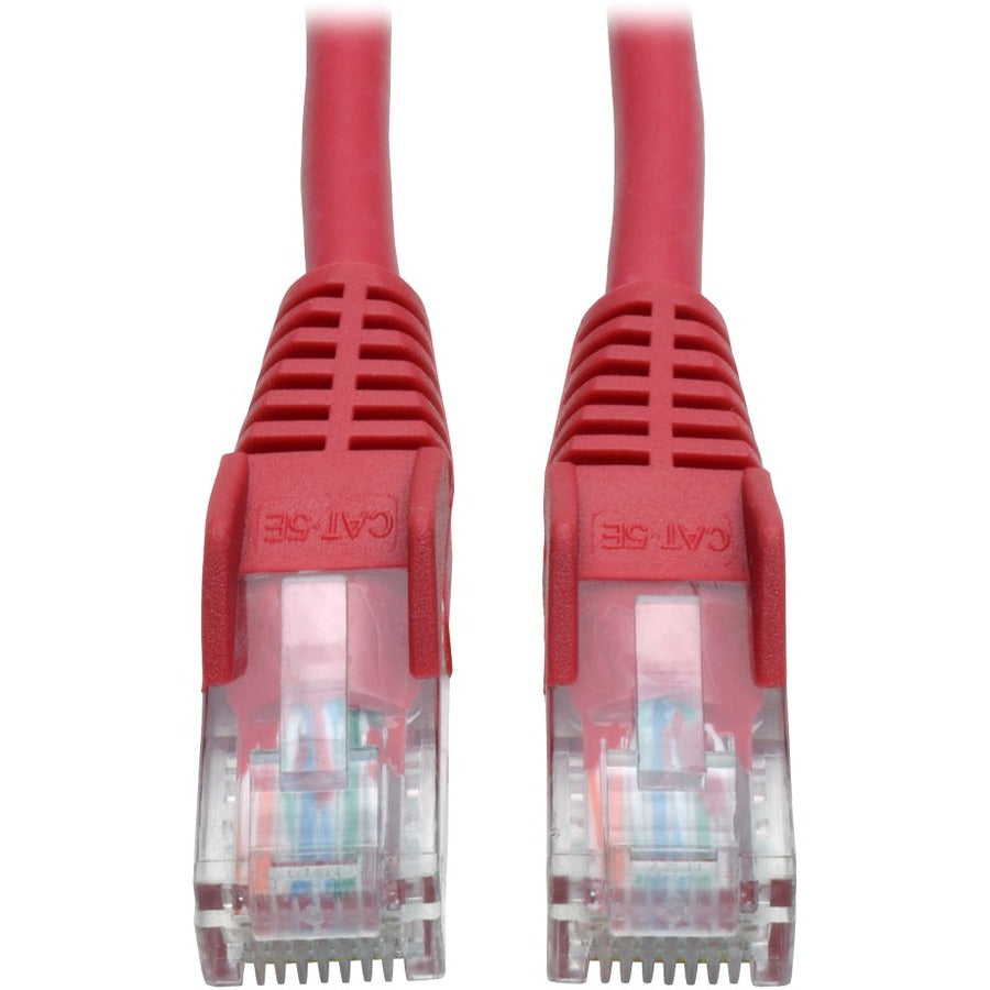 Tripp Lite 15ft Cat5e / Cat5 350MHz Snagless Patch Cable RJ45 M/M Red 15' - 15 ft Category 5e Network Cable for Network Device - First End: 1 x RJ-45 Network - Male - Second End: 1 x RJ-45 Network - M...  - N001-015-RD