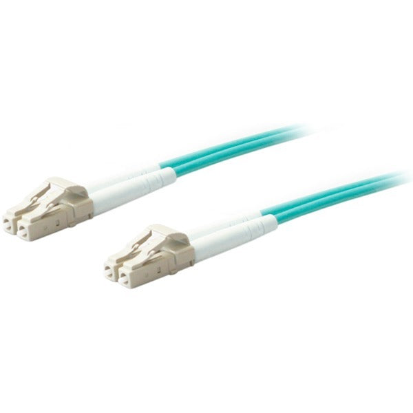 AddOn 8m LC (Male) to LC (Male) Aqua OM4 Duplex Fiber OFNR (Riser-Rated) Patch Cable - 100% compatible and guaranteed to work in OM4 and OM3 applications - ADD-LC-LC-8M5OM4