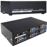 4XEM 4-Port VGA Splitter 350 MHz - 350 MHz to 350 MHz - 2048 x 1536 - 213 ft Maximum Operating Distance - VGA In - VGA Out - 4XVGASP3504