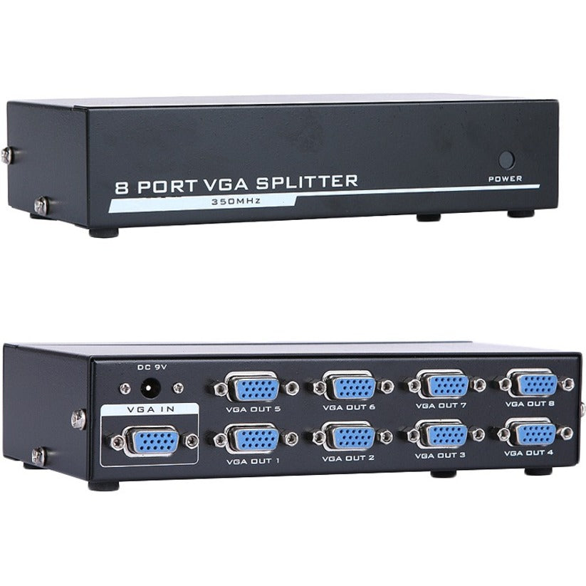 4XEM 8-Port VGA Splitter 350 MHz - 350 MHz to 350 MHz - 2048 x 1536 - 213 ft Maximum Operating Distance - VGA In - VGA Out - 4XVGASP3508