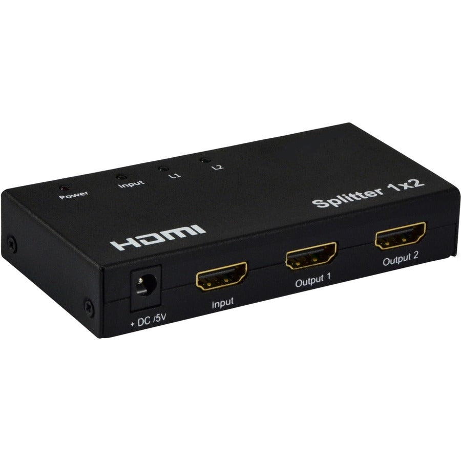 4XEM 2 Port HDMI Splitter & Signal Amplifier - 4XEM 1080p/3D 1 HDMI in 2 HDMI out video splitter and amplifier with LED indicators for connection and power - 4XHDMISP1X2
