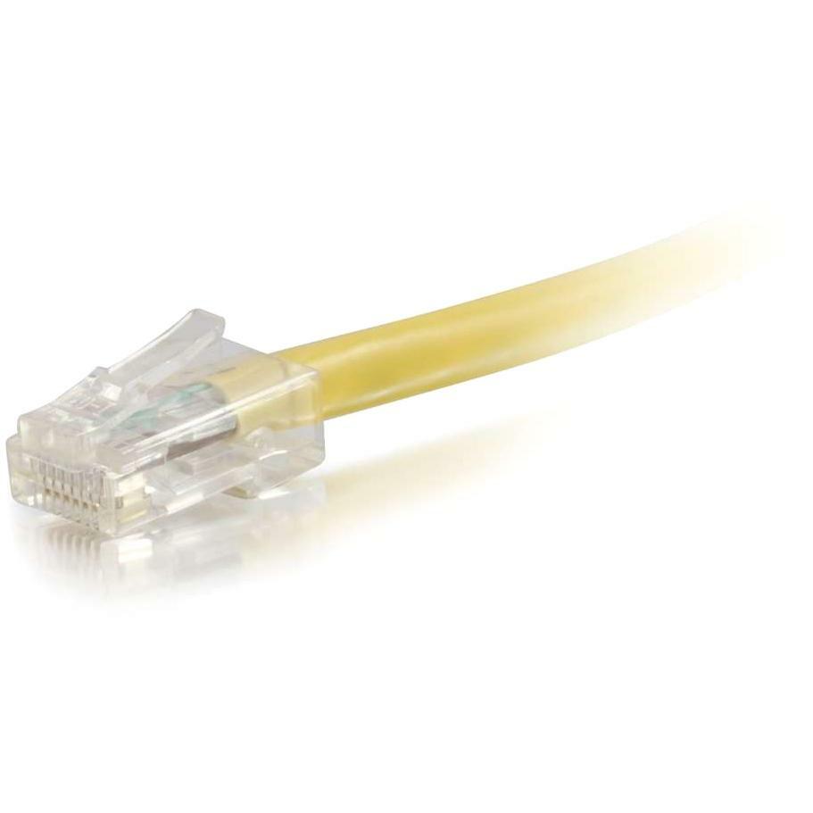 C2G-10ft Cat5e Non-Booted Unshielded (UTP) Network Patch Cable - Yellow - Category 5e for Network Device - RJ-45 Male - RJ-45 Male - 10ft - Yellow - 22694