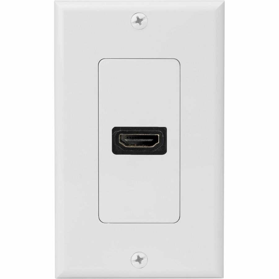 4XEM Single Outlet Female High Speed HDMI Wall Plate with 3D support - White 1Port Single outlet femaleHDMI Wall Plate To Mount To A Single Gang Box - 4XWALLHDMI1