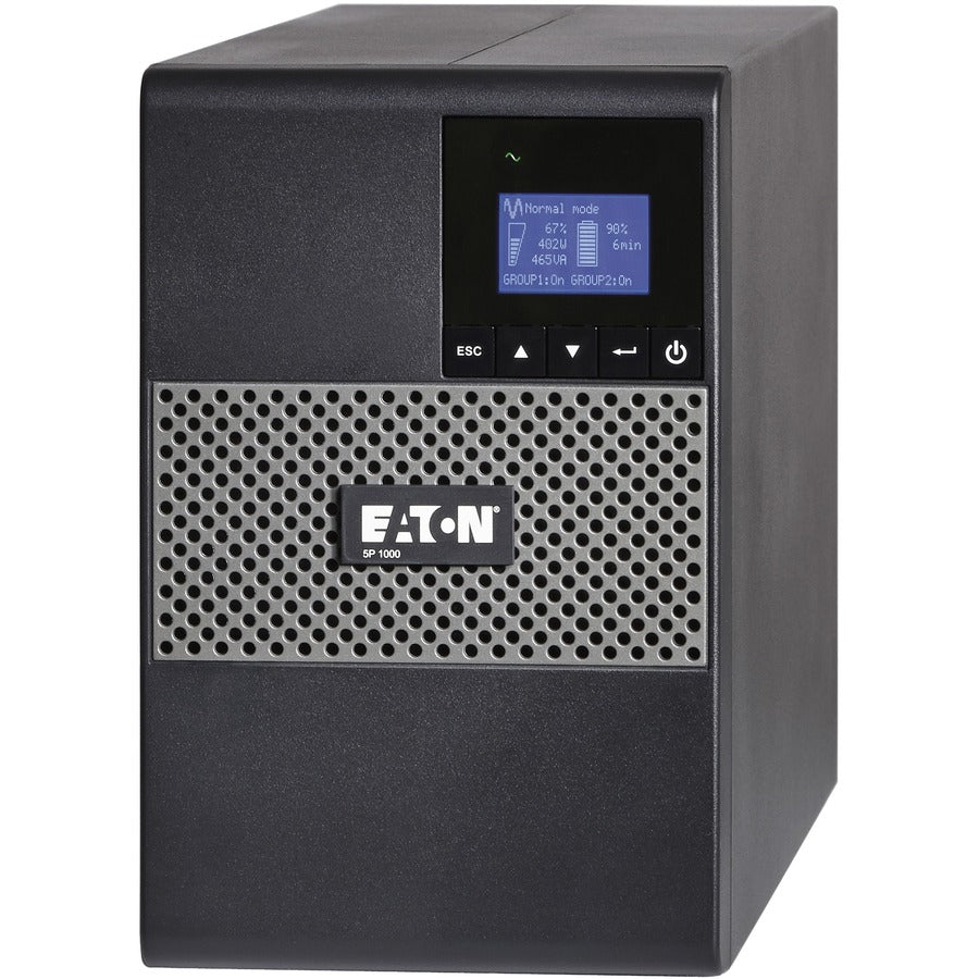 Eaton 5P UPS 1000VA 770 Watt 120V Tower True Sine Wave Network Card Optional - Tower - 5 Minute Stand-by - 110 V AC Input - 132 V AC Output - 8 x NEMA 5-15R - 5P1000